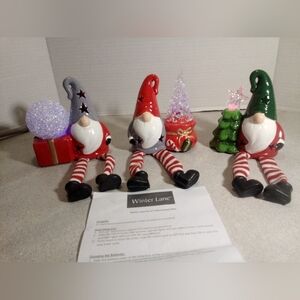 Final Mark Down Winter Lane Set Of 3 Christmas Illuminated Elf Shelf Sitters